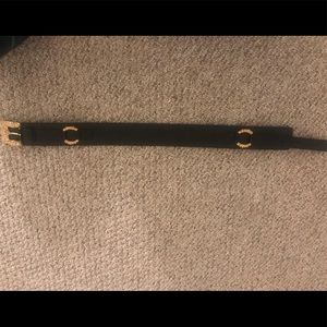 Genuine black leather belt